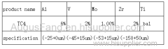 china factory supply CNPC-TC4 titanium-based 3D printing powder(-25+0um)(-45+15um)(-53+15um)(-150+50um)