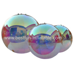 USA Popular Advertising Christmas Ornament Silver Mirror Balloon Decorative Giant Gold PVC Inflatable Mirror Ball Decor