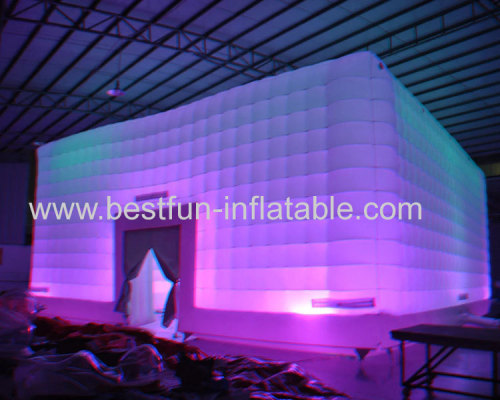 Outdoor Led Light Inflatable Wedding Tent Party Giant Inflatable Disco Cube Tent Inflatable Nightclub