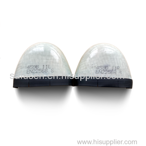 SAFETY SHOES GLASS FIBER TOE CAPS 604# COMPOSOITE PLASTIC TOE CAPS with PVC STRIP