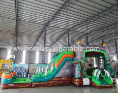 inflatable bouncy slide dinosaur combo bounce house castle combo