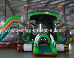 dinosaur 7 in 1 combo dinosaur inflatable bouncy slide bounce house castle combo