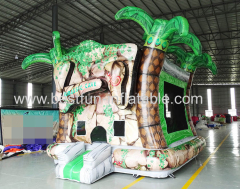 Jurassic commercial bounce house inflatable air bounce house combo jumpers