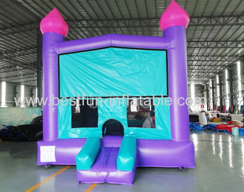 Purple and Blue Panel commercial bounce house for sale large bounce house