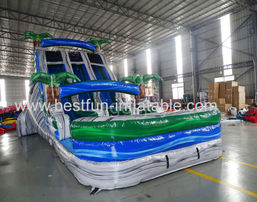 palms water slide inflatable slide combo inflatable surf slide