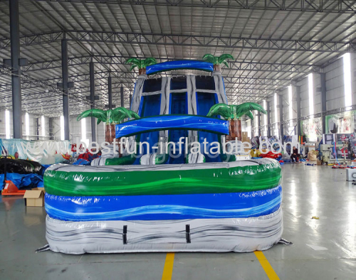 18ft aloha center climb palms water slide inflatable slide combo inflatable surf slide