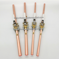 600 Psi Three port Medical Lockable Line Valve with Extended Type K Copper-Tube Ends