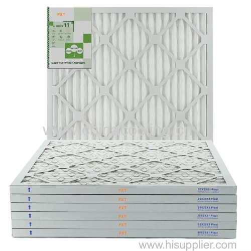 HVAC flat pleat filter 20X20X1 inch