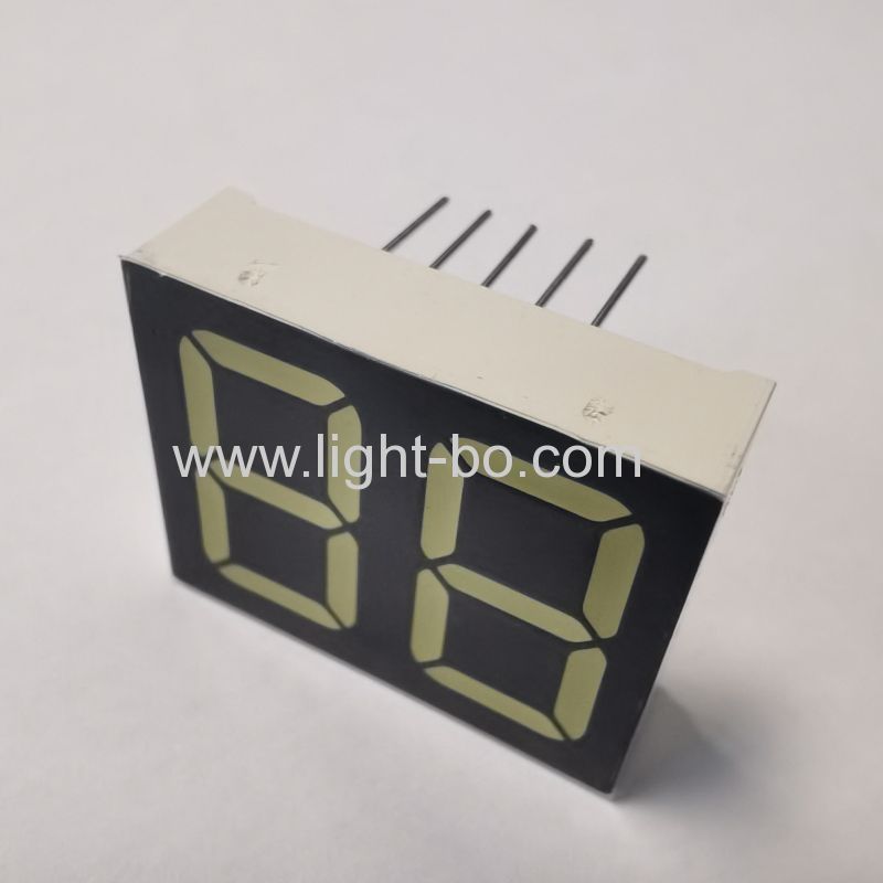 ultra branco 2 dígitos 16mm 7 segmentos display led ânodo comum com dígitos de zero grau