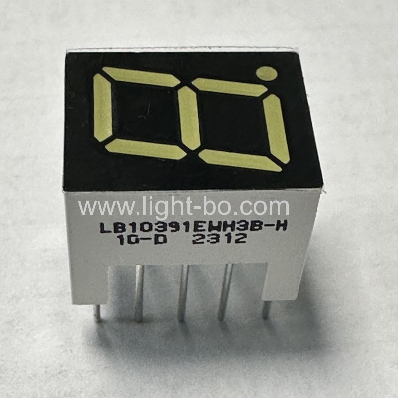 Display LED ultra bianco a cifra singola da 0,39 pollici a 7 segmenti con catodo comune di altezza 10 mm per l'elettronica di consumo