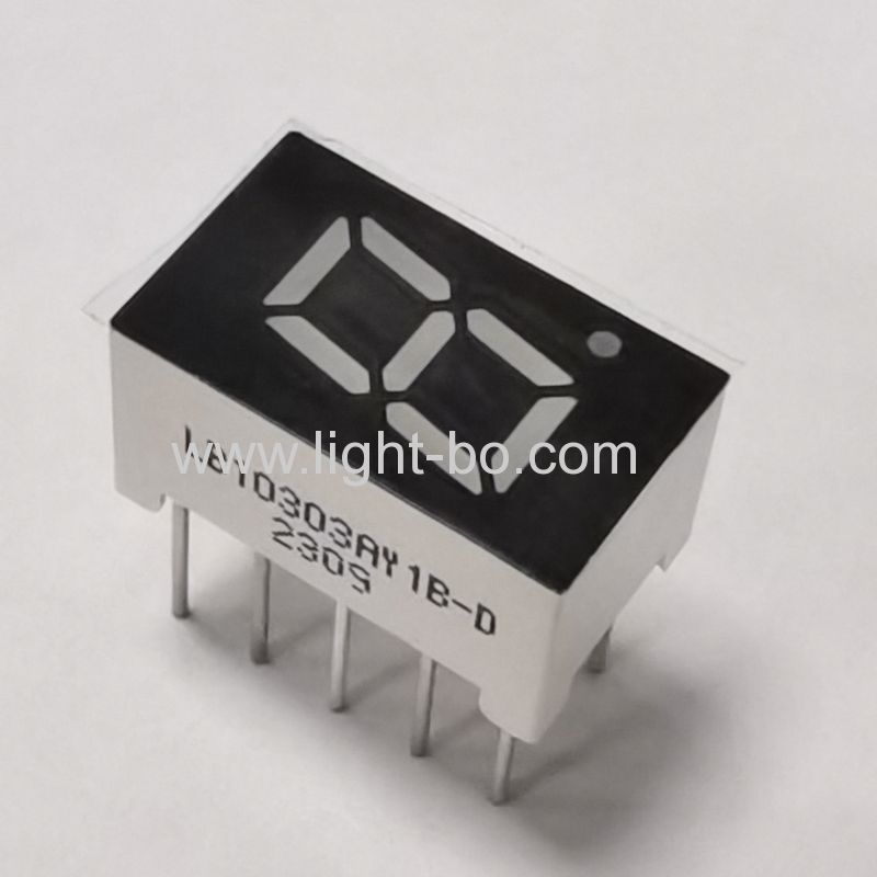 Single Digit 7.62mm (0.3 inch) Amber 7 Segment LED Display Common cathode for Cooker Hood