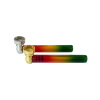 Glass Pipe with Metal Plug Bowl