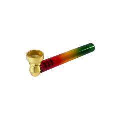 Glass Pipe with Metal Plug Bowl