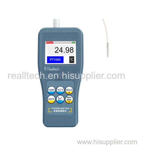 High-precision PRTD Thermometer with Real-time Measurement Graph