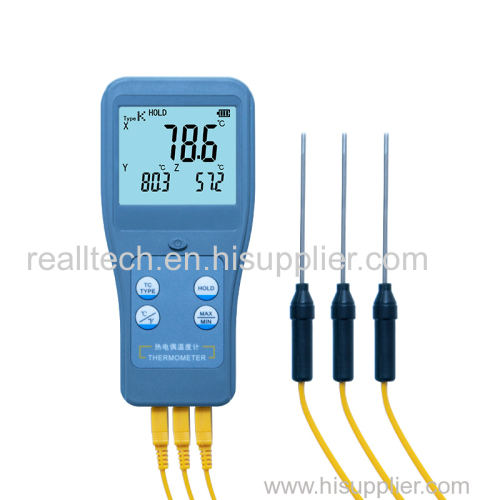 Three channels Thermocouple Thermometer