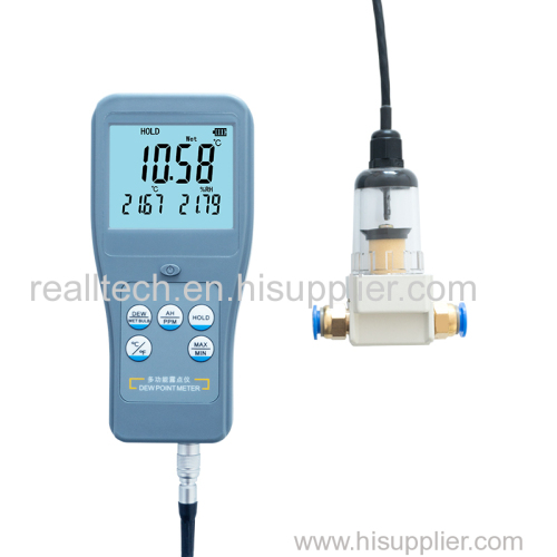 Digital Dew Point Meter with Separate Sensor for Gas/Air Measurement