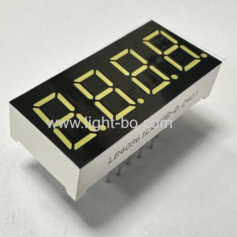 Ultraweißes 0,36-Zoll-4-stelliges 7-Segment-LED-Display mit gemeinsamer Kathode für die Instrumententafel
