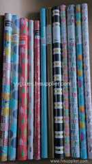 Printed gift wrap paper are available from stock