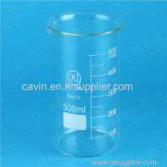 Glass beakers high form