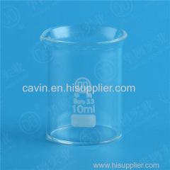 Glass beakers low form