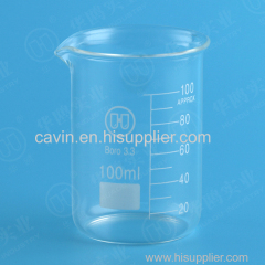 Glass beakers low form