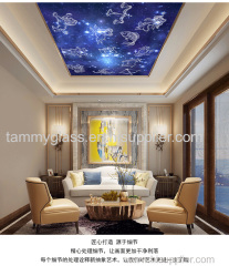 Modern hotel lobby custom large ceiling handmade art gold glass pendant chandelier