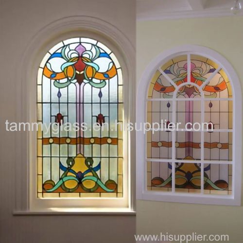 3mm Antique European Style Tiffany Art Hand Made Decorative Stained Glass Window for Home
