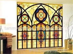 Stained Decorative Glass Large Mural Pattern Customizable Screen Roof Curved Glass Panel Professional Manufacturer