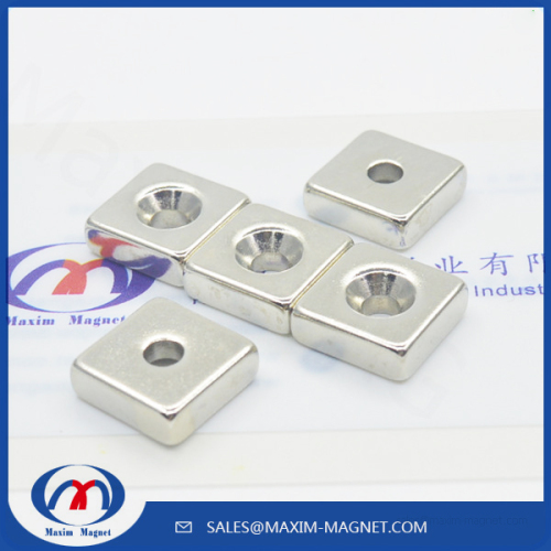 Factory supply super strong neodymium magnetic disc rare earth permanent magnet with countersunk hole