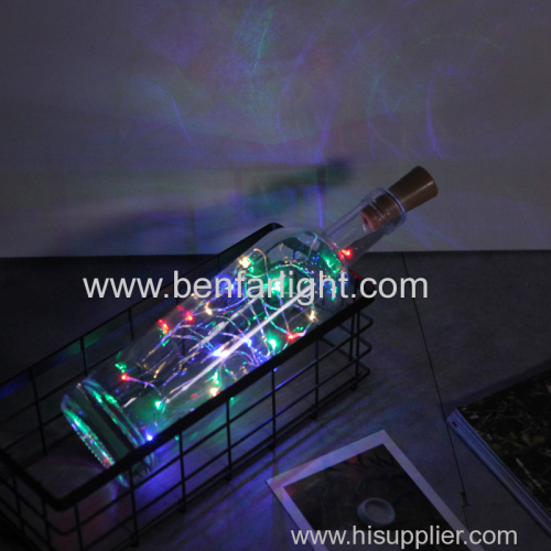 Night lights handmade glass bottle lamp girl's heart room party decoration led string light