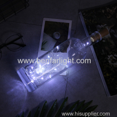 Night lights handmade glass bottle lamp girl's heart room party decoration led string light