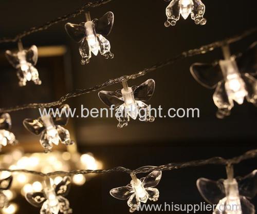 holiday christmas wedding room curtain decoration light led butterfly string light