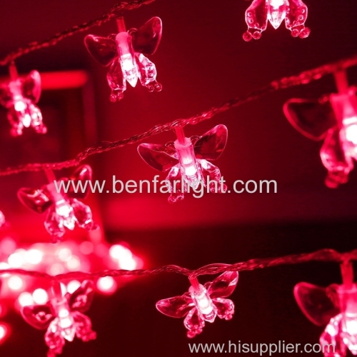 holiday christmas wedding room curtain decoration light led butterfly string light