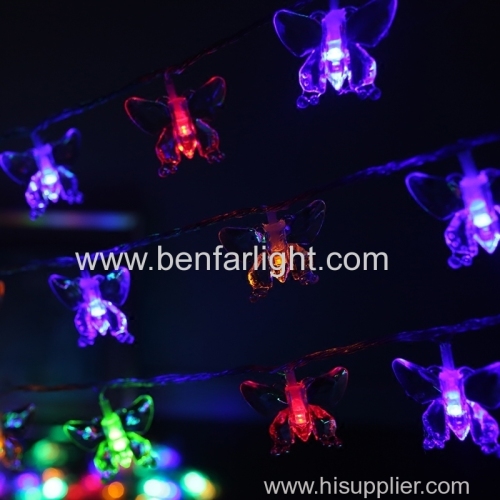 holiday christmas wedding room curtain decoration light led butterfly string light