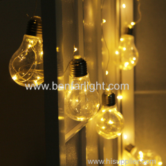 led copper wire Edison bulb string light girl's heart room decoration light battery style