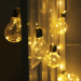 led copper wire Edison bulb string light girl's heart room decoration light battery style