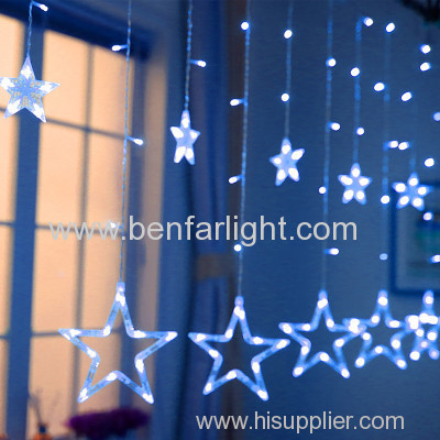 led curtain light room decoration six small star six bigstar