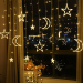 led curtain light romantic room decoration light three small star three bigstar three big moon