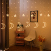 six small star six big moon led curtain light room decoration light