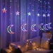 six small star six big moon led curtain light room decoration light