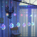 beautiful six small star six moonstar led curtain light room wedding decoration light