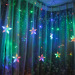 led star curtain light room party decoration light twelve star