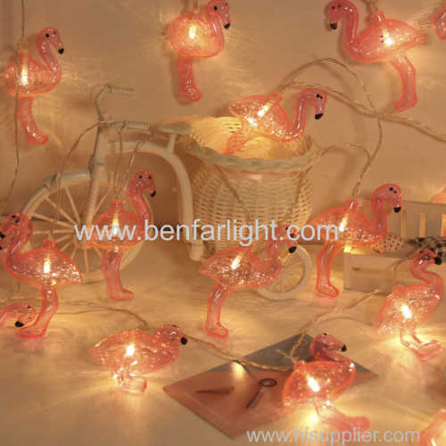 led flamingo string light battery style plug style warm nice room decoration