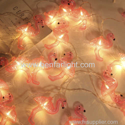 led flamingo string light battery style plug style warm nice room decoration