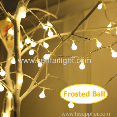 led frosted ball string light festival party decoration