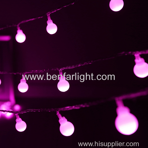 led frosted ball string light festival party decoration