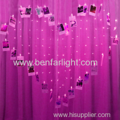 led heart-shaped curtain light with clip pendant room decoration