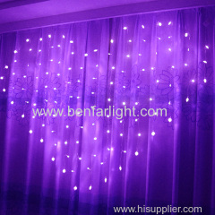 romantic decoration led heart-shaped curtain light with loving heart pendant