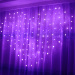 romantic decoration led heart-shaped curtain light with loving heart pendant