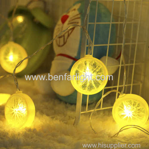 dream girl heart room decoration led lemon string light